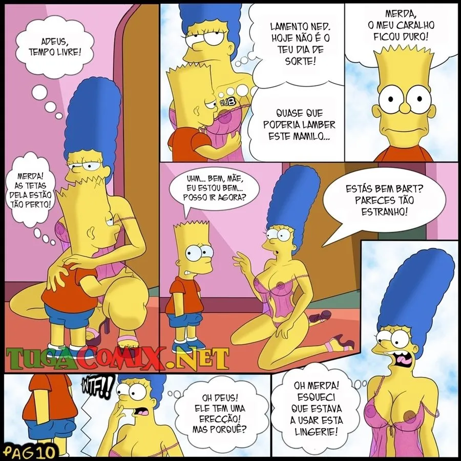 Os Simpsons Hentao : Marge subindo pelas paredes e fodendo com o Bart